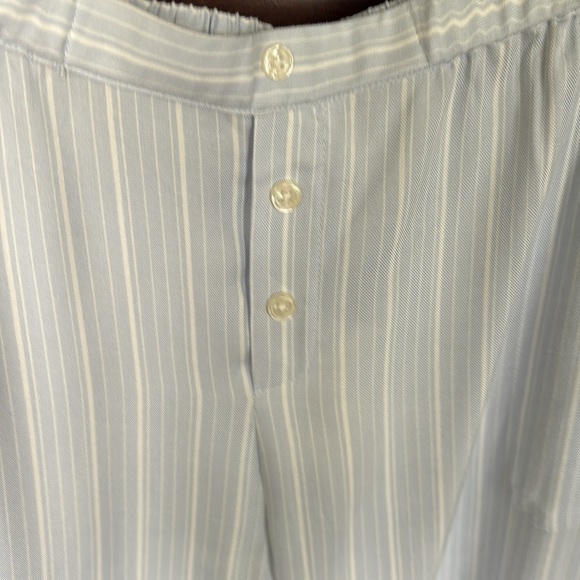 NWT Soma 100% Rayon Challis Blue and White Stripe Pajama Set - Picture 13 of 16